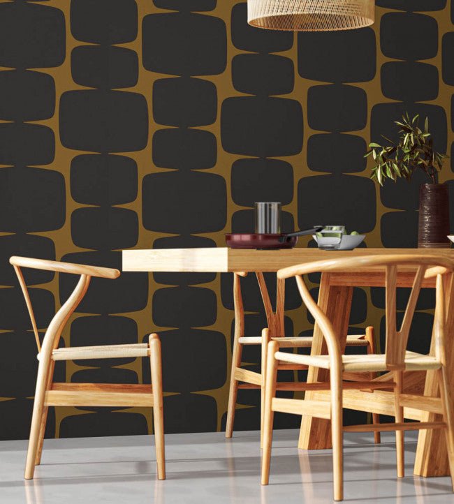Lohko Wallpaper - Tumeric / Charcoal - NBIW113028 - Scion - Premier Wallcovering