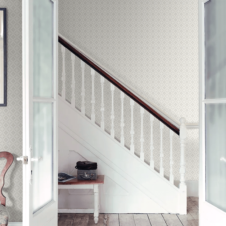 Loka Wallpaper - Cream and Silver - Boråstapeter - 4528 - Premier Wallcovering