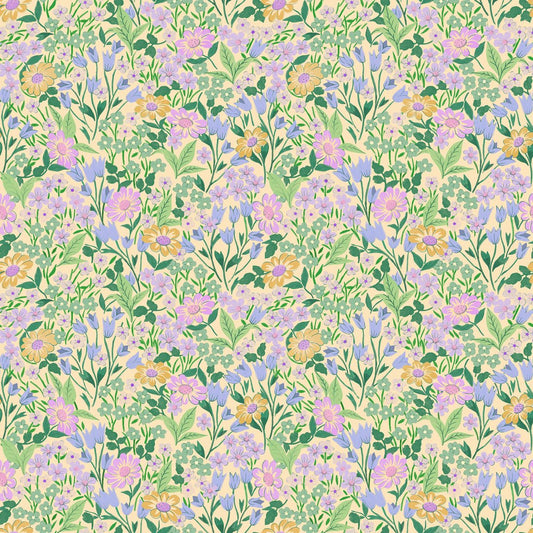 Lola, Petit Wallpaper - Lemon - Summer Gray - Premier Wallcovering