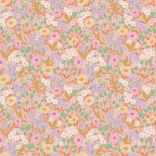 Lola, Petit Wallpaper - Apricot - Summer Gray - Premier Wallcovering