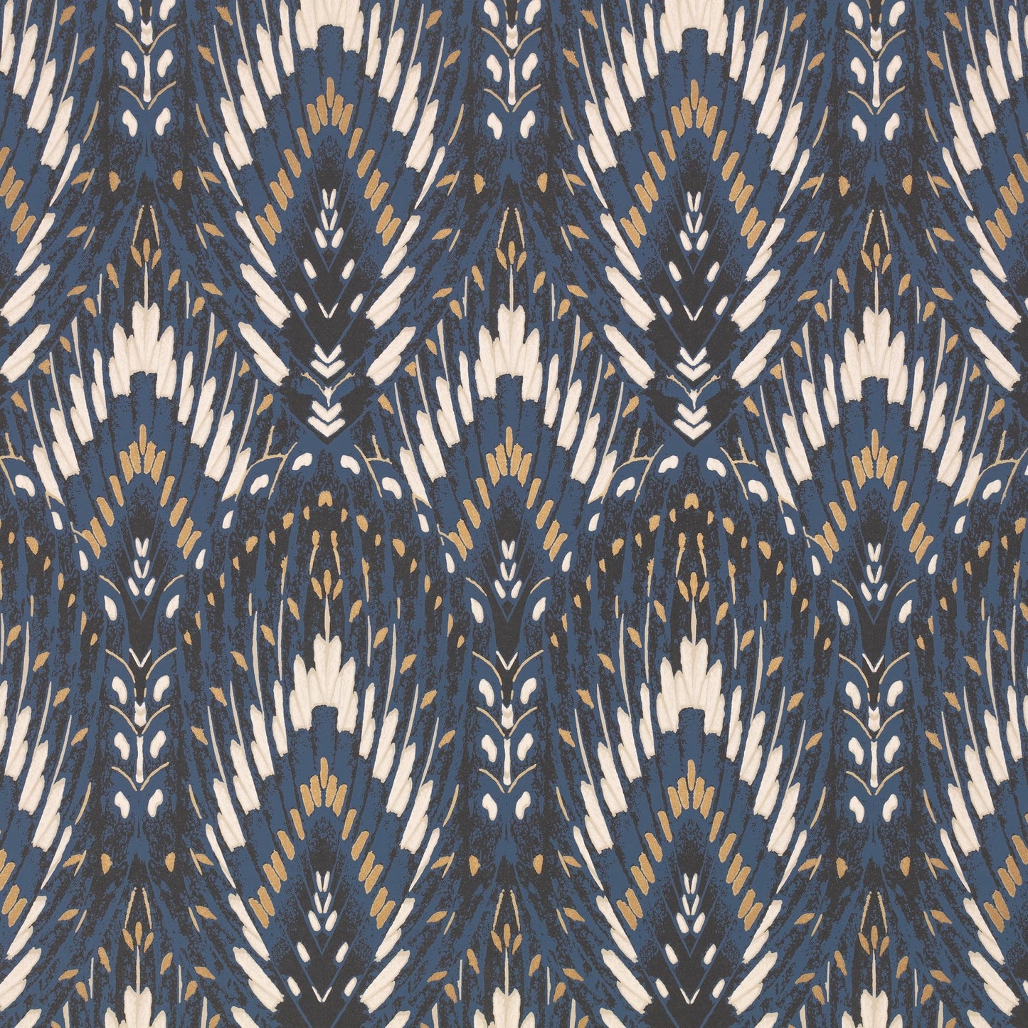 Lolana Wallpaper - Cobalt - Romo - Temperley London - W452/04 - Premier Wallcovering