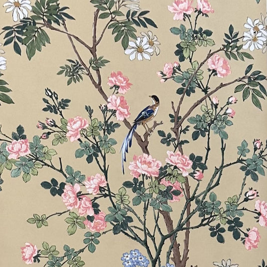 Lone bird Wallpaper - Document - Borderline - 5078A - Premier Wallcovering
