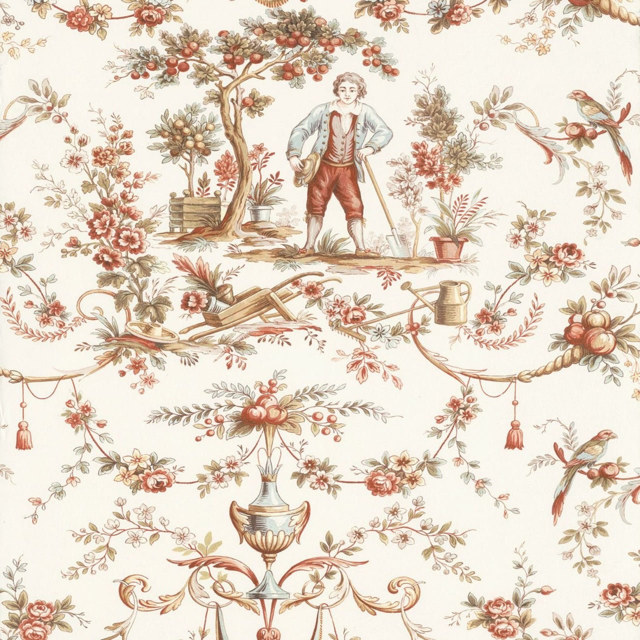 L'Orangerie Les Belles Toiles De Jouy Wallpaper - Multico - Casadeco - 87973476 - Premier Wallcovering