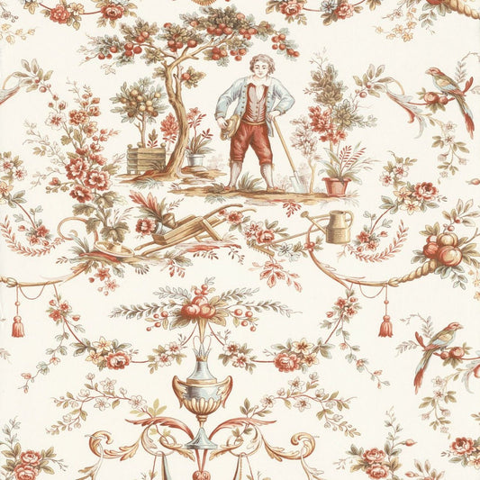 L'Orangerie Les Belles Toiles De Jouy Wallpaper - Multico - Casadeco - 87973476 - Premier Wallcovering