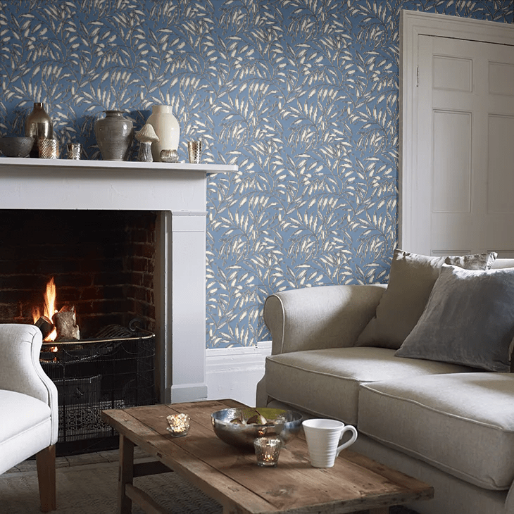 Lorena Vine Wallpaper - Indigo - Ohpopsi - RON50113W - Premier Wallcovering