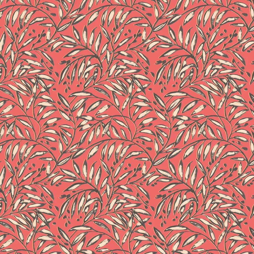Lorena Vine Wallpaper - Candy Apple - Ohpopsi - RON50114W - Premier Wallcovering