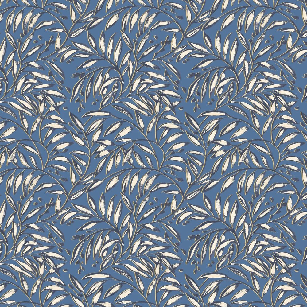 Lorena Vine Wallpaper - Indigo - Ohpopsi - RON50113W - Premier Wallcovering