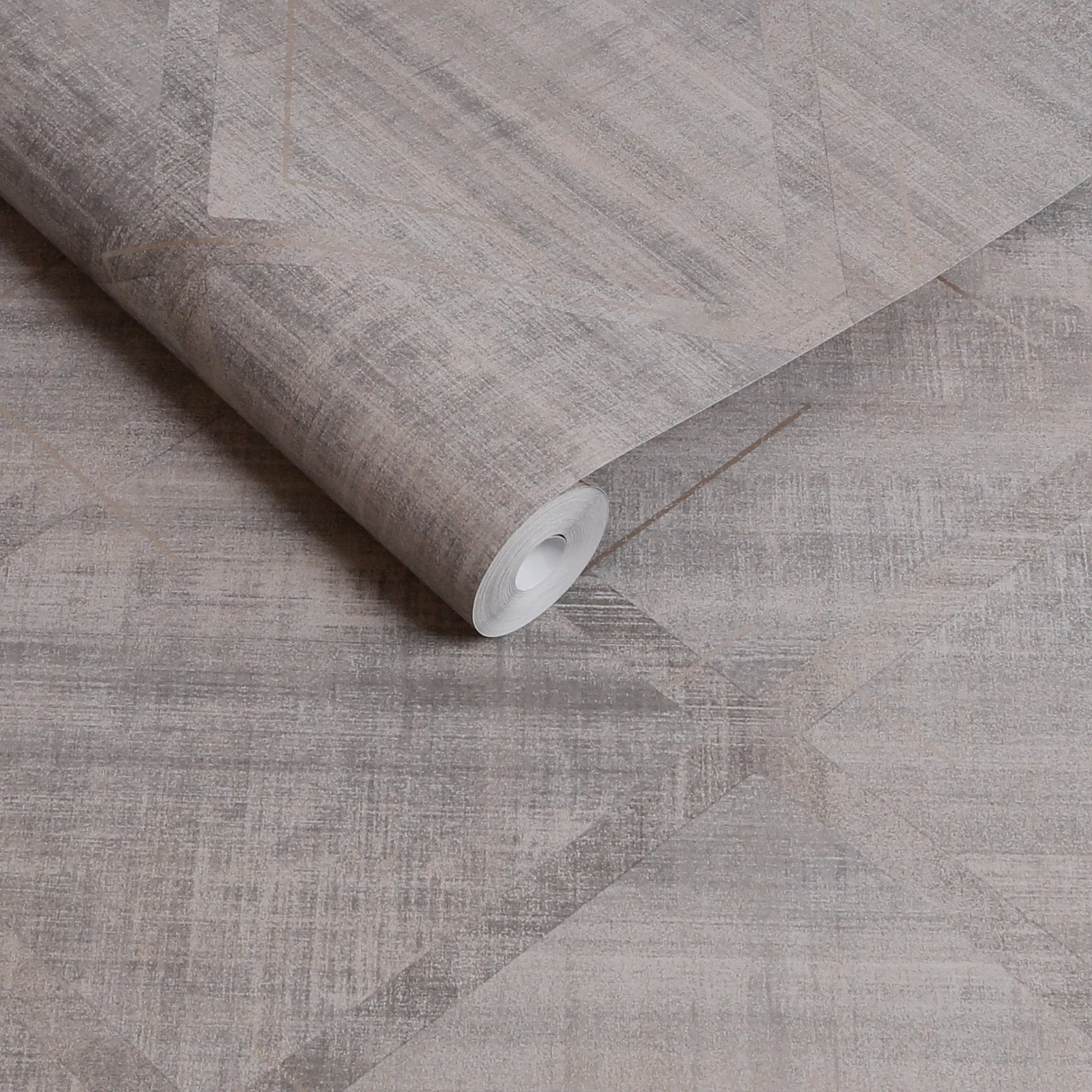 Lorenzo Geo Wallpaper - Grey - Graham & Brown - 124125 - Premier Wallcovering