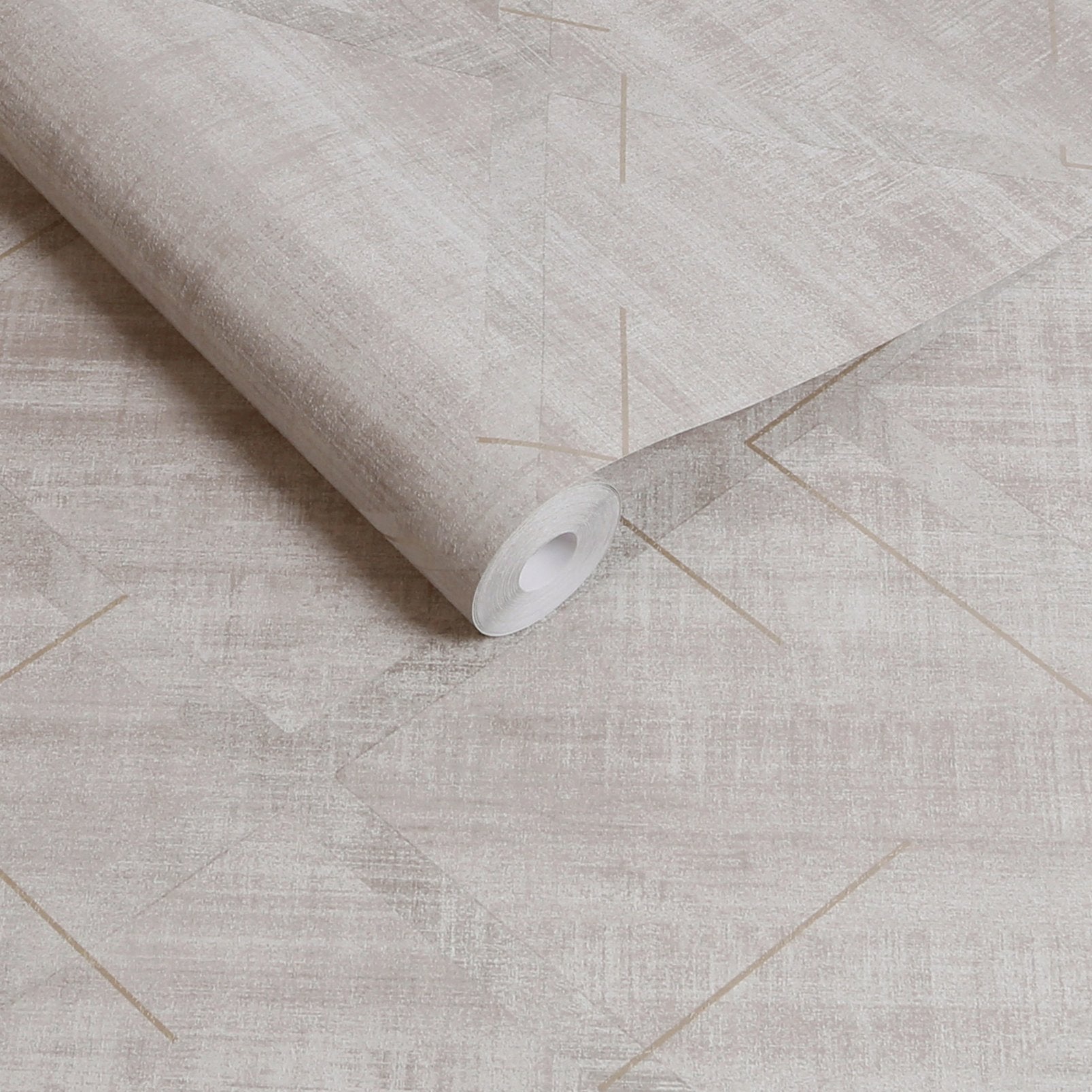 Lorenzo Geo Wallpaper - Stone - Graham & Brown - 124122 - Premier Wallcovering