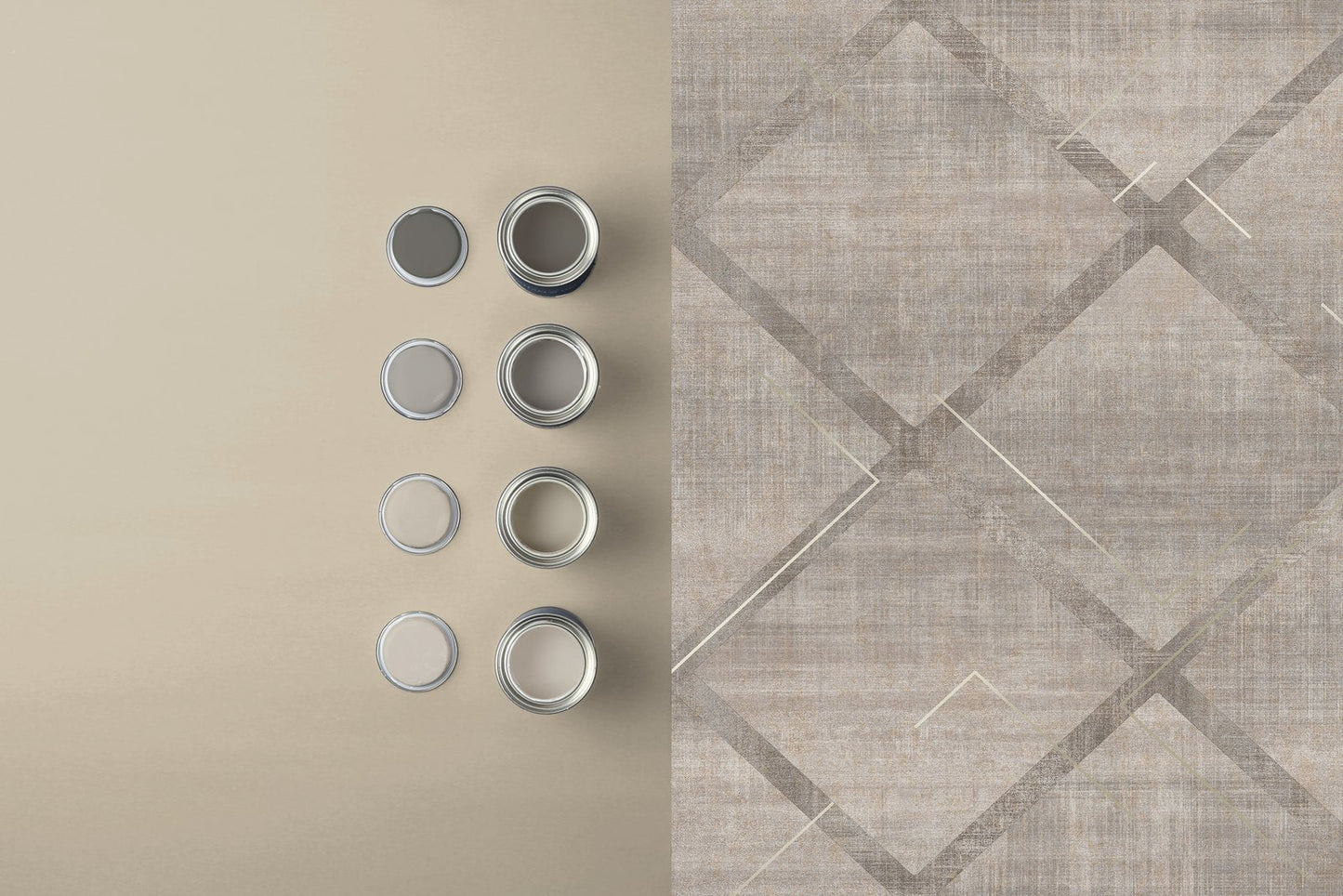 Lorenzo Geo Wallpaper - Grey - Graham & Brown - 124125 - Premier Wallcovering