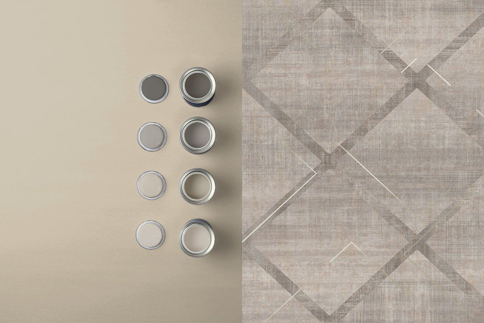 Lorenzo Geo Wallpaper - Grey - Graham & Brown - 124125 - Premier Wallcovering