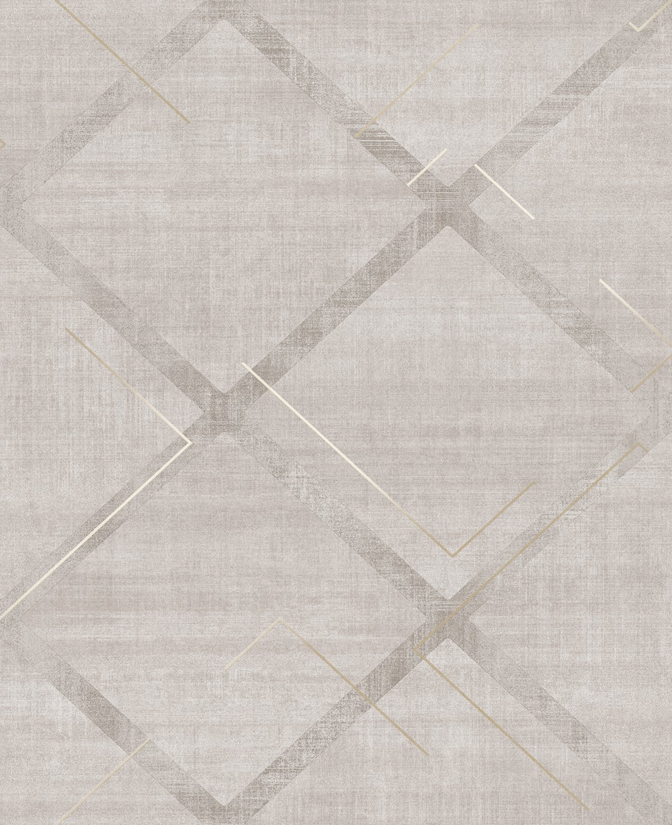 Lorenzo Geo Wallpaper - Stone - Graham & Brown - 124122 - Premier Wallcovering