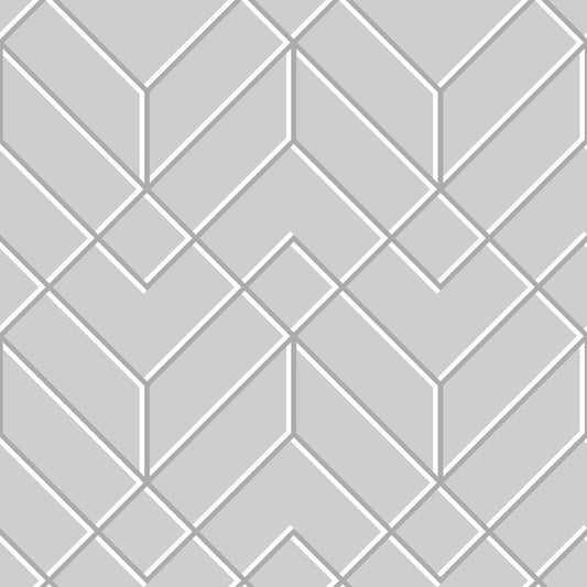 Losanges Filaires Wallpaper - Silver - Superfresco Easy - 106155 - Premier Wallcovering
