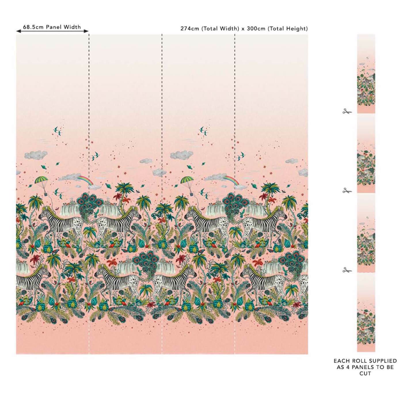 Lost Adventure Wallpaper - Quartz - Clarke & Clarke - Emma J Shipley - W0201/02 - Premier Wallcovering