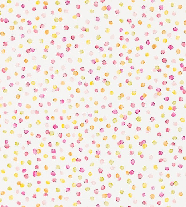Lots Of Dots Wallpaper - Blancmange / Rasberry / Citrus - NSCK111284 - Scion - Premier Wallcovering