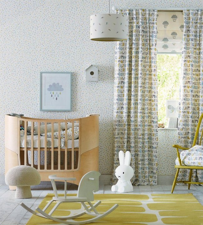 Lots Of Dots Wallpaper - Pistachio / Pimento / Denim - NSCK111282 - Scion - Premier Wallcovering