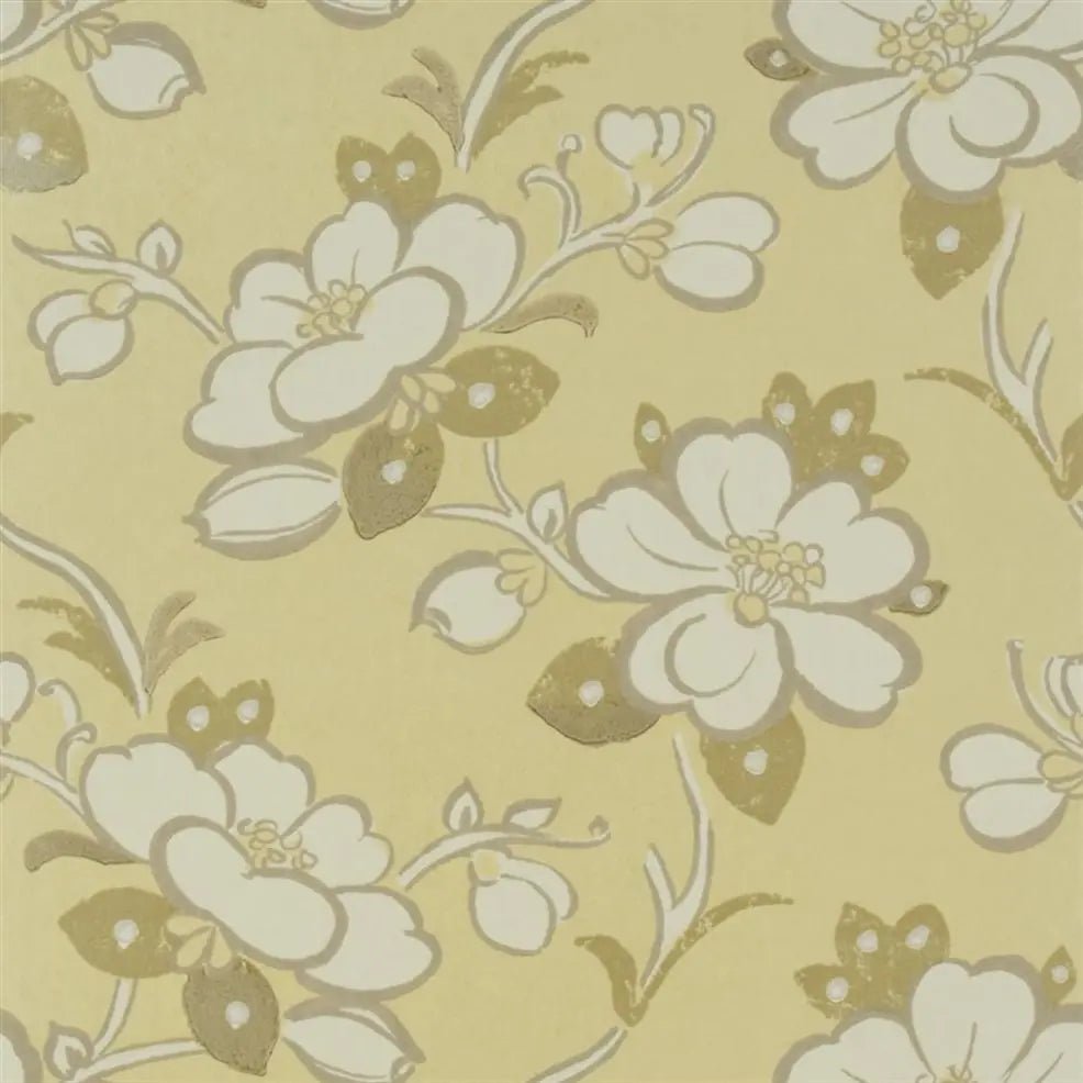 Lotus Flower Wallpaper - Gold - P571/02 - Designers Guild - Premier Wallcovering