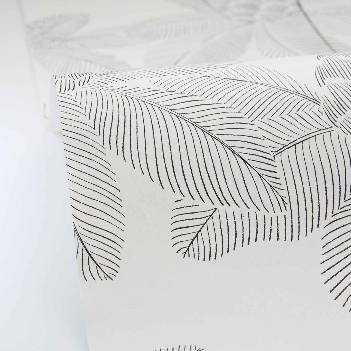 Lotus Wallpaper - Noir blanc - Caselio - 106650956 - Premier Wallcovering