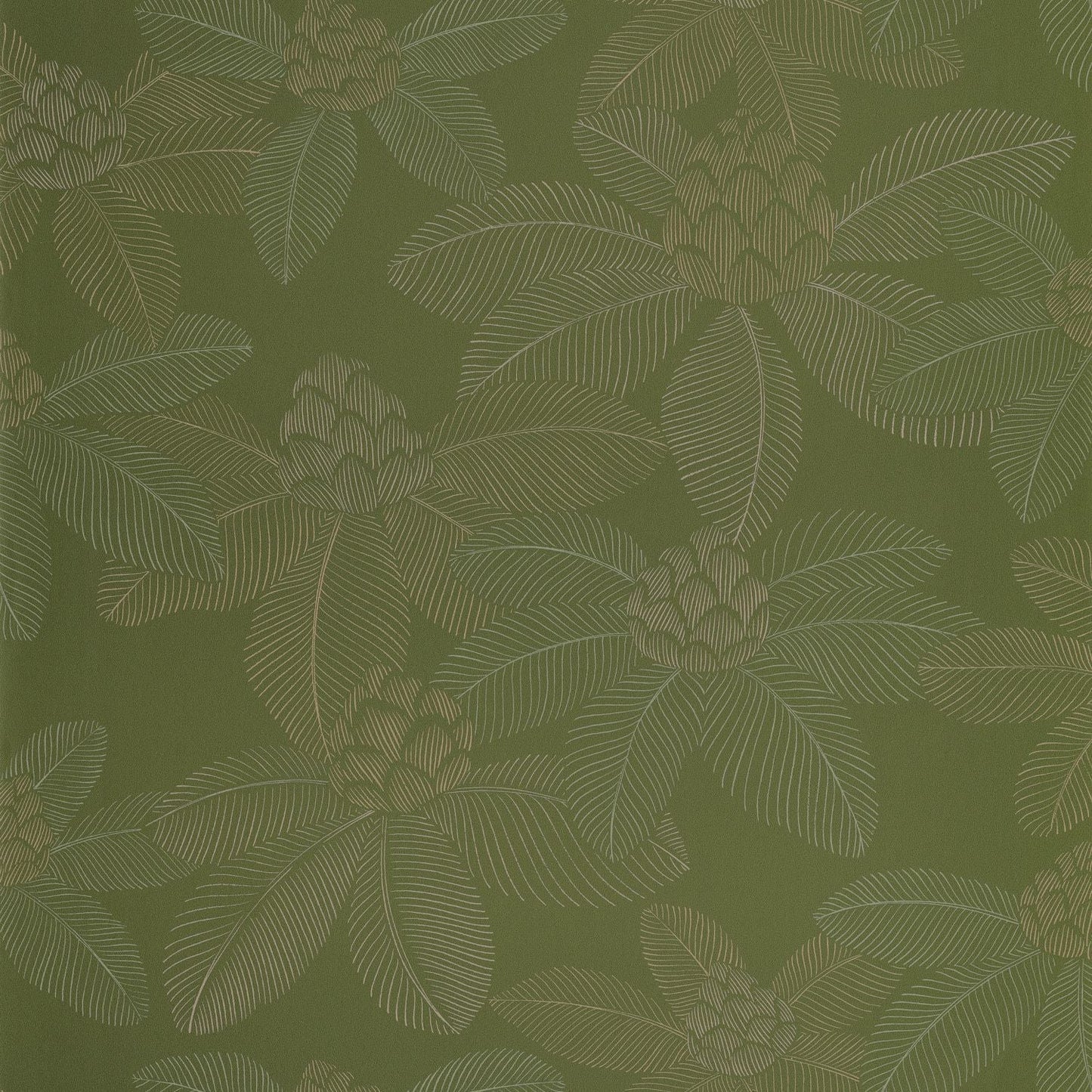 Lotus Wallpaper - Vert mousse - Caselio - 106657172 - Premier Wallcovering