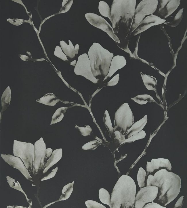 Lotus Wallpaper - Onyx/Silver - HTEW112602 - Harlequin - Premier Wallcovering