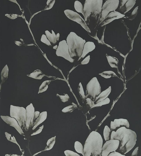 Lotus Wallpaper - Onyx/Silver - HTEW112602 - Harlequin - Premier Wallcovering