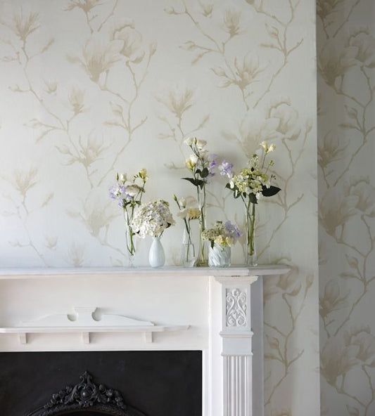 Lotus Wallpaper - Pearl - HMOW110877 - Harlequin - Premier Wallcovering