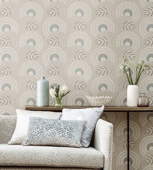 Louella Wallpaper - Seaglass/Pearl - HPUT111910 - Harlequin - Premier Wallcovering