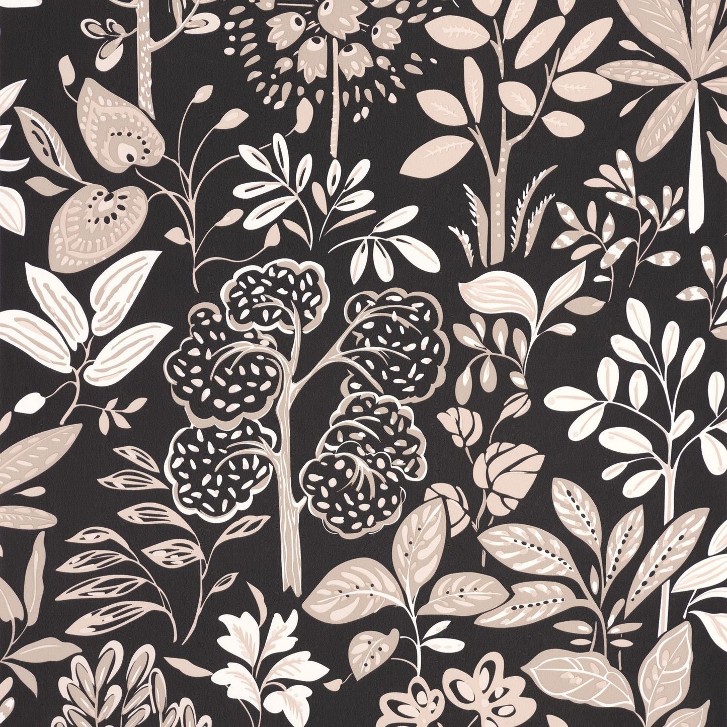 Louise Wallpaper - Noir - Caselio - 103111099 - Premier Wallcovering