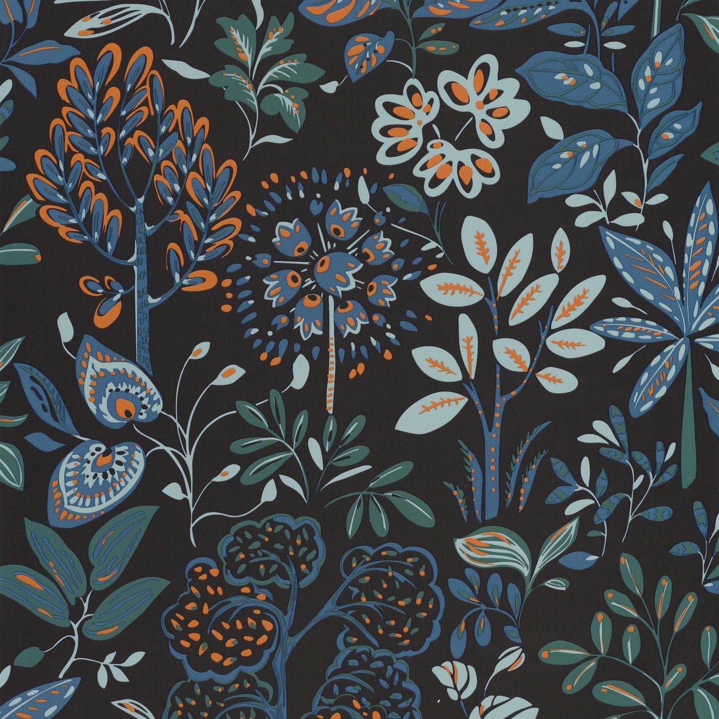 Louise Wallpaper - Noir Ocre - Caselio - 103112130 - Premier Wallcovering