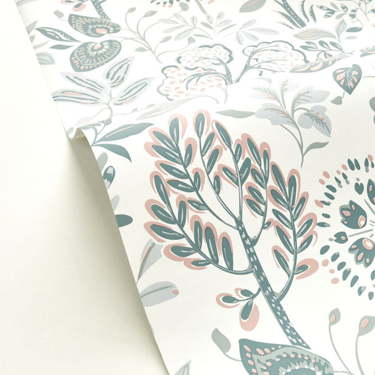 Louise Wallpaper - Vert De Gris - Caselio - 103117000 - Premier Wallcovering