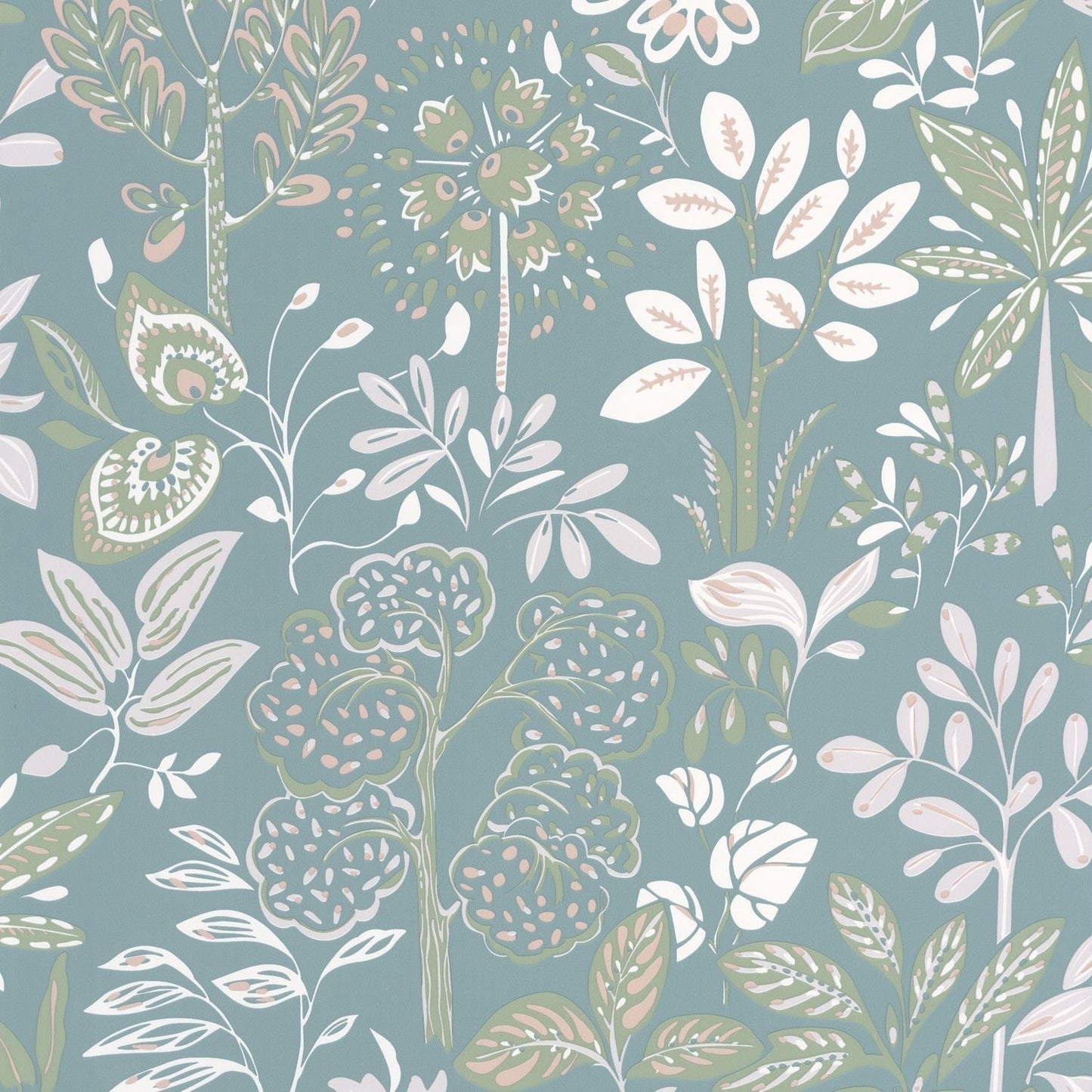 Louise Wallpaper - Bleu Fumee - Caselio - 103116060 - Premier Wallcovering