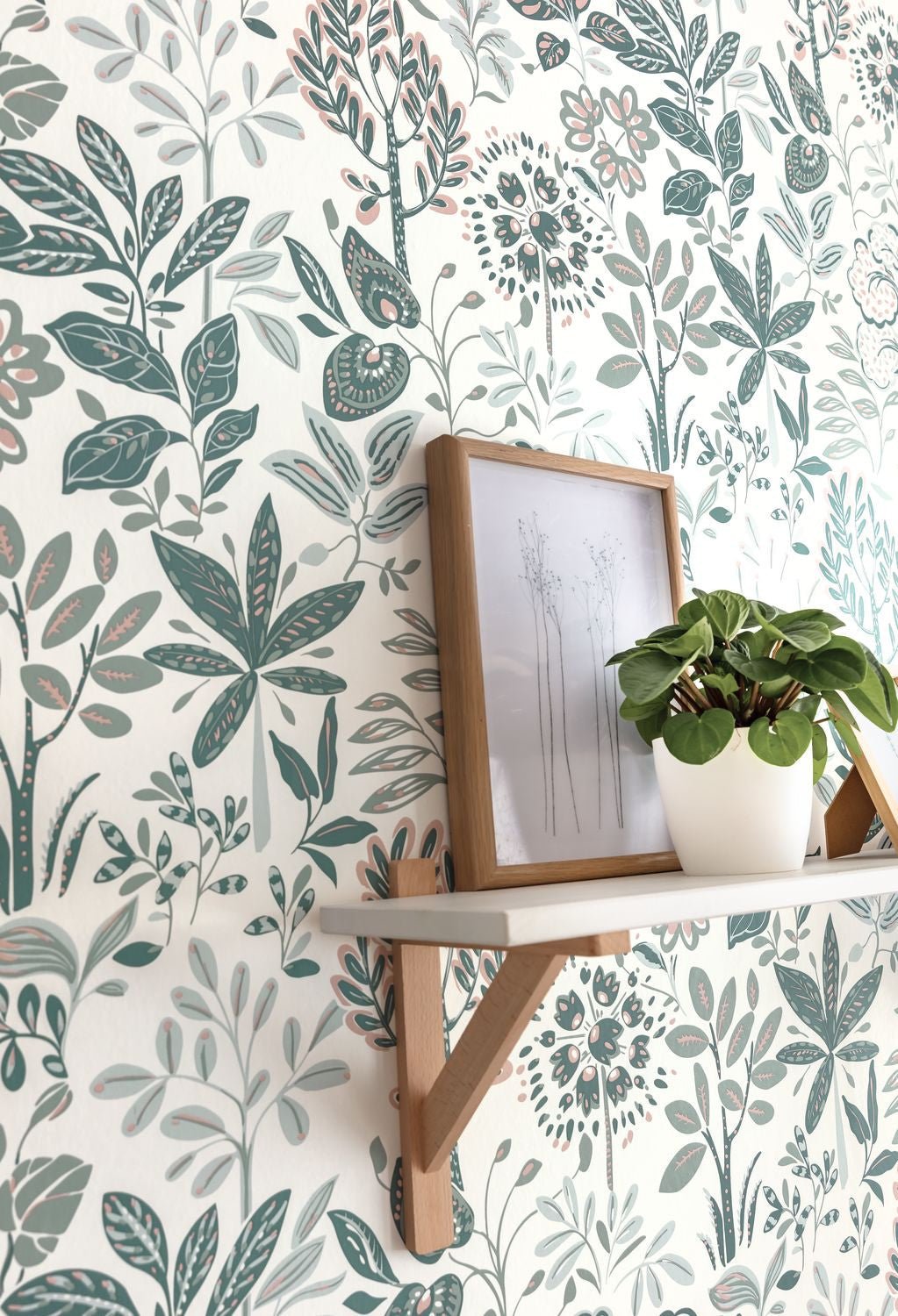 Louise Wallpaper - Vert De Gris - Caselio - 103117000 - Premier Wallcovering