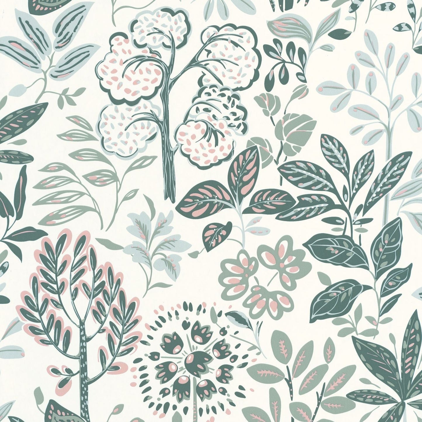 Louise Wallpaper - Vert De Gris - Caselio - 103117000 - Premier Wallcovering