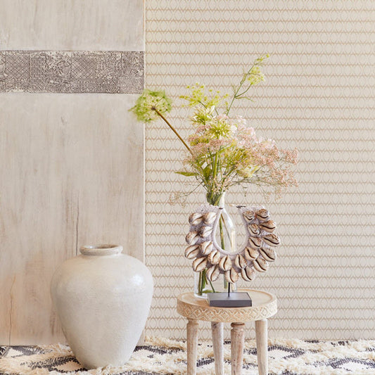 Lounge Geometric Wallpaper - Beige - Eijffinger - 388710 - Premier Wallcovering