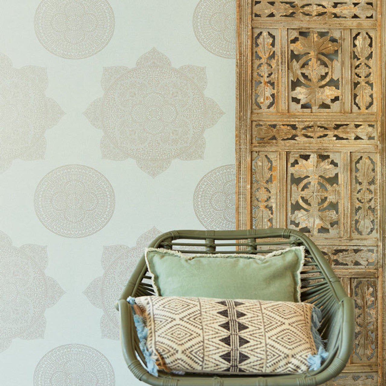 Lounge Motif Wallpaper - Teal - Eijffinger - 388782 - Premier Wallcovering