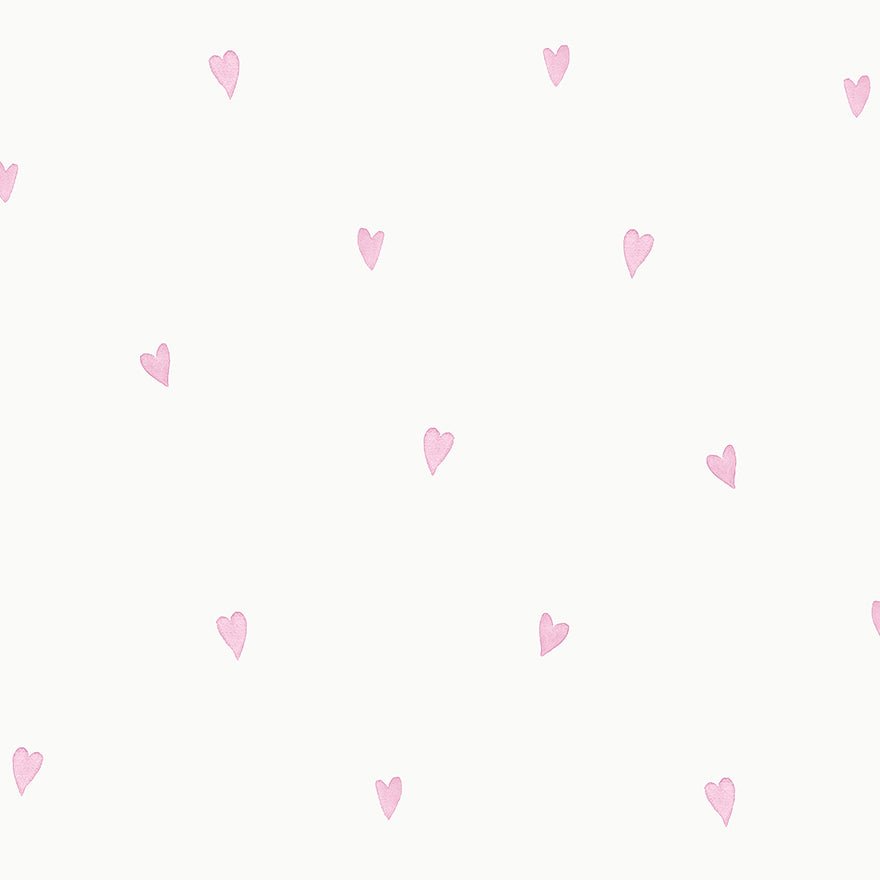 Love Hearts Wallpaper - Pink - Holden Décor - 12581 - Premier Wallcovering