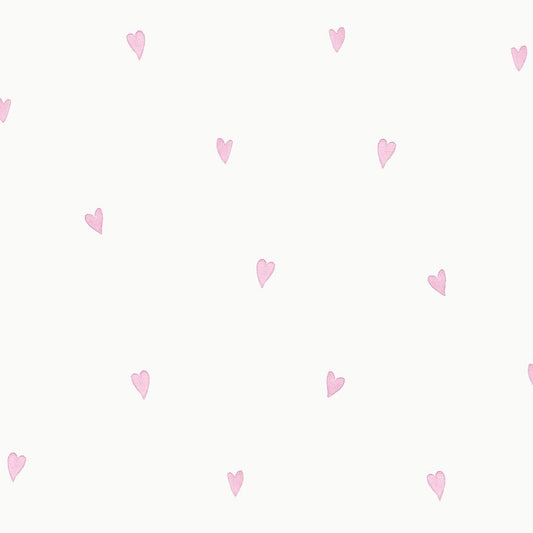 Love Hearts Wallpaper - Pink - Holden Décor - 12581 - Premier Wallcovering
