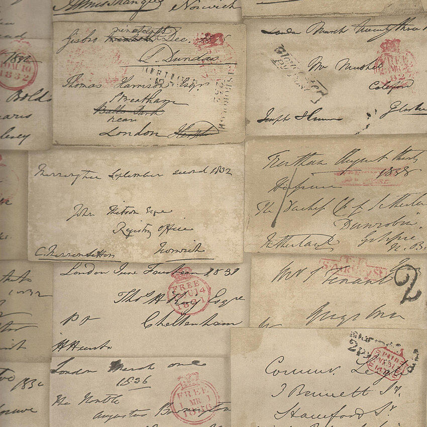 Love Letter Wallpaper - Cream - Andrew Martin - NAVLLPA - Premier Wallcovering