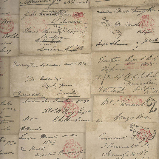 Love Letter Wallpaper - Cream - Andrew Martin - NAVLLPA - Premier Wallcovering