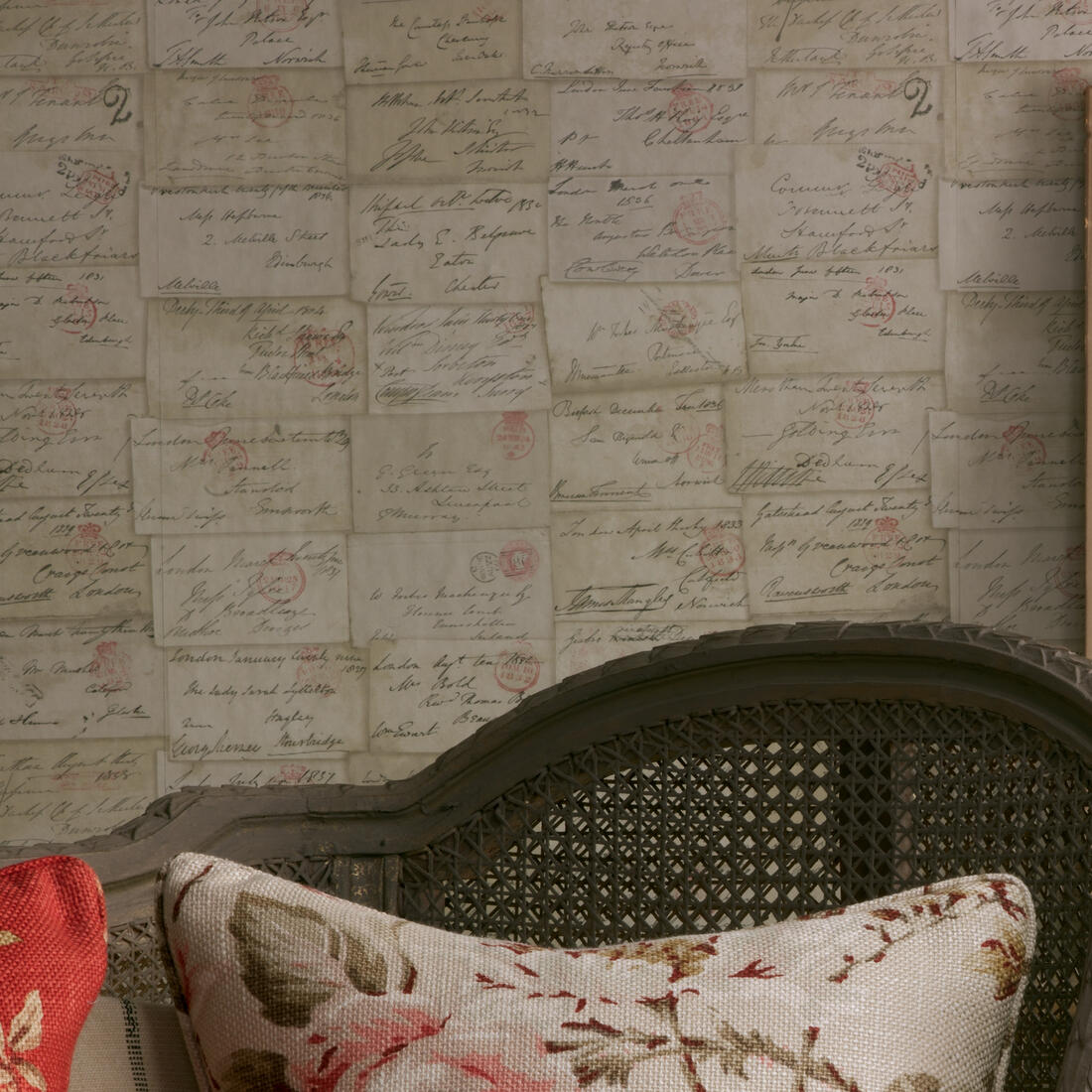 Love Letter Wallpaper - Cream - Andrew Martin - NAVLLPA - Premier Wallcovering