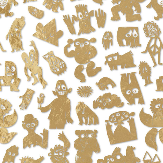 Love Machine Gold Foil Wallpaper - Gold/ White - NLXL - BKS - 06 - Premier Wallcovering