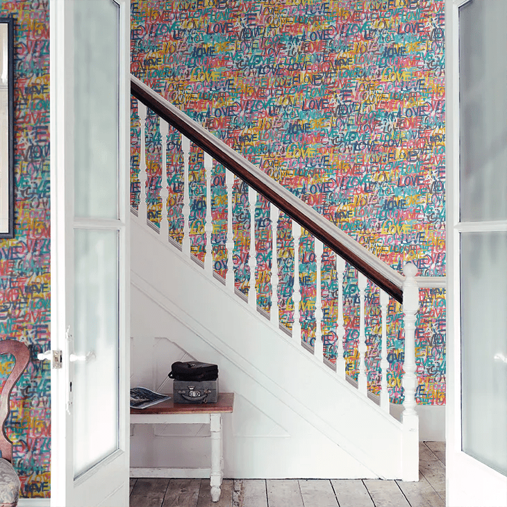 Love Scribble Wallpaper - Pop Riot - Ohpopsi - CEP50120W - Premier Wallcovering