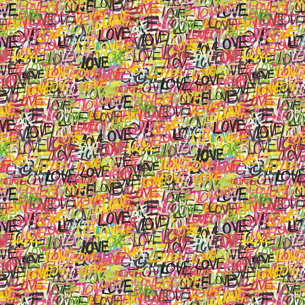 Love Scribble Wallpaper - Multi Riot - Ohpopsi - CEP50119W - Premier Wallcovering