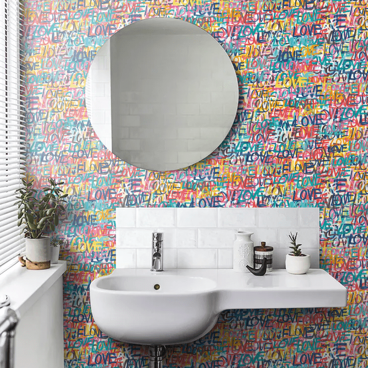 Love Scribble Wallpaper - Pop Riot - Ohpopsi - CEP50120W - Premier Wallcovering