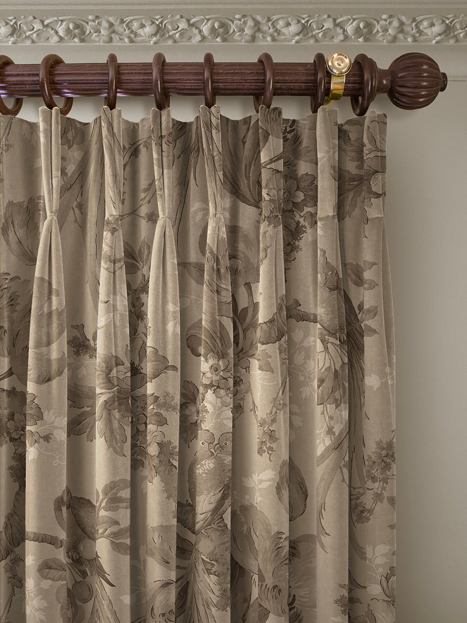 Lovebirds Recycled Velvet Fabric - Faded Hollywood - Divine Savages - DVS179-LVEBRDS-HOLW-VEL-MET - Premier Wallcovering