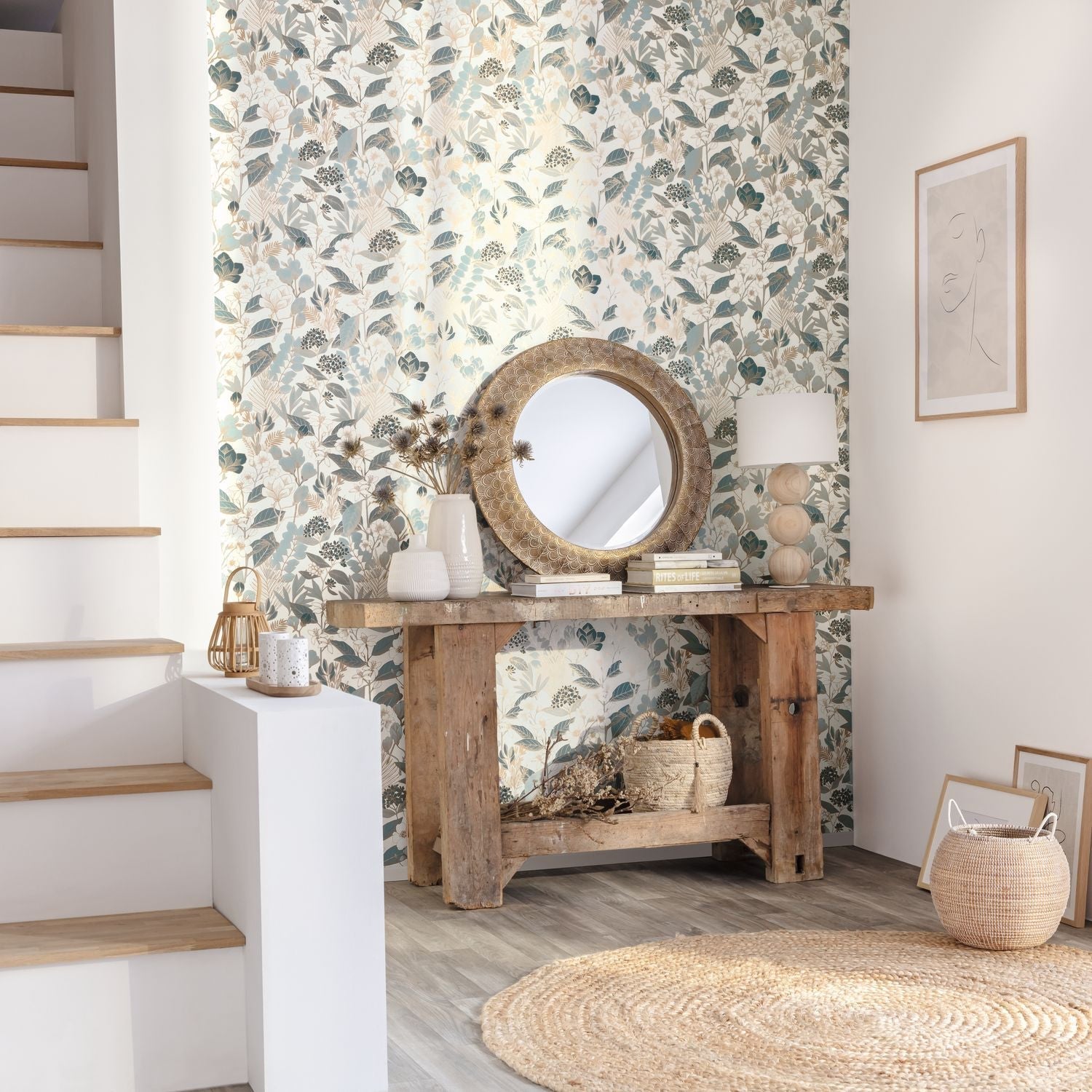 Lovely Field Wallpaper - Tzal Blue - Caselio - 102656260 - Premier Wallcovering