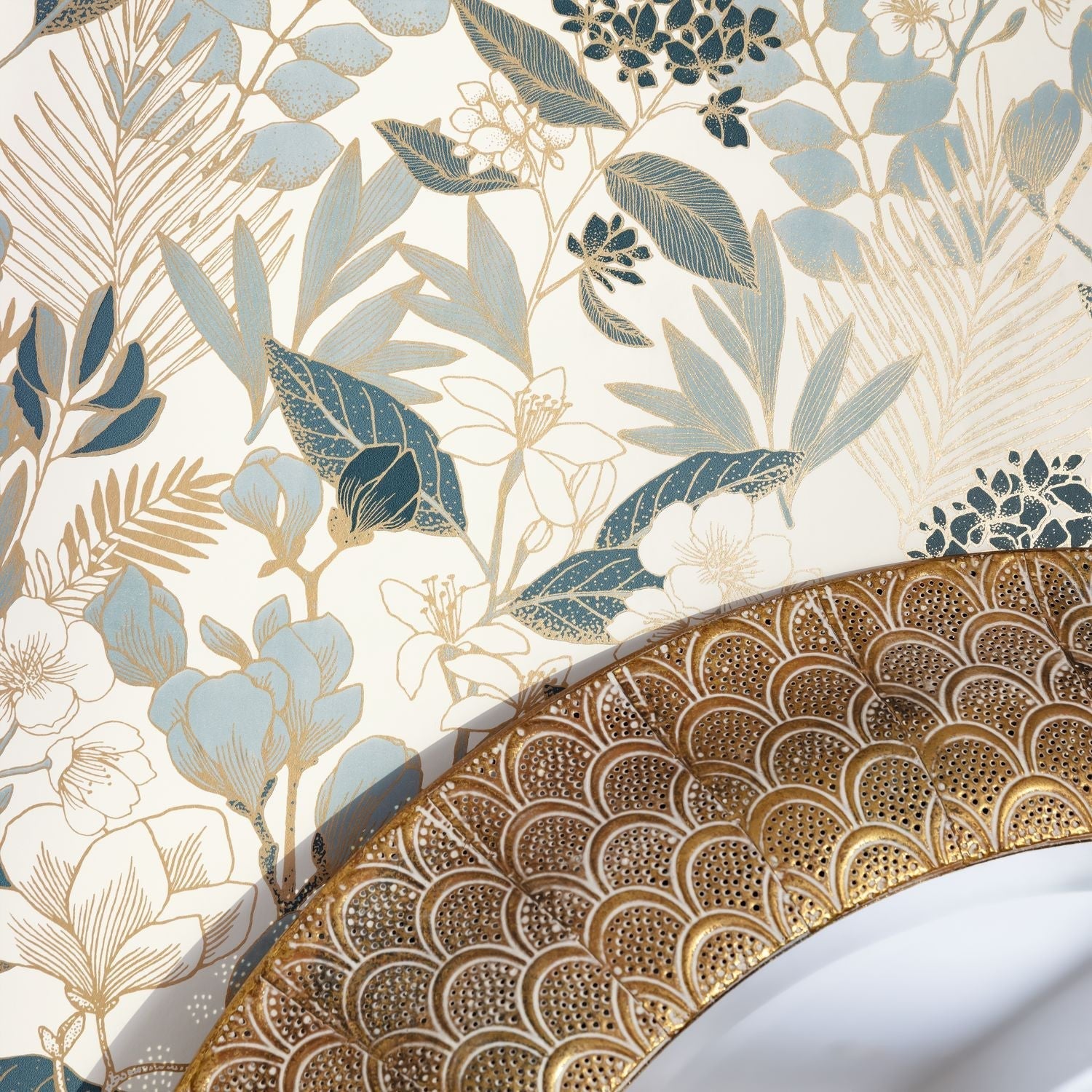 Lovely Field Wallpaper - Tzal Blue - Caselio - 102656260 - Premier Wallcovering