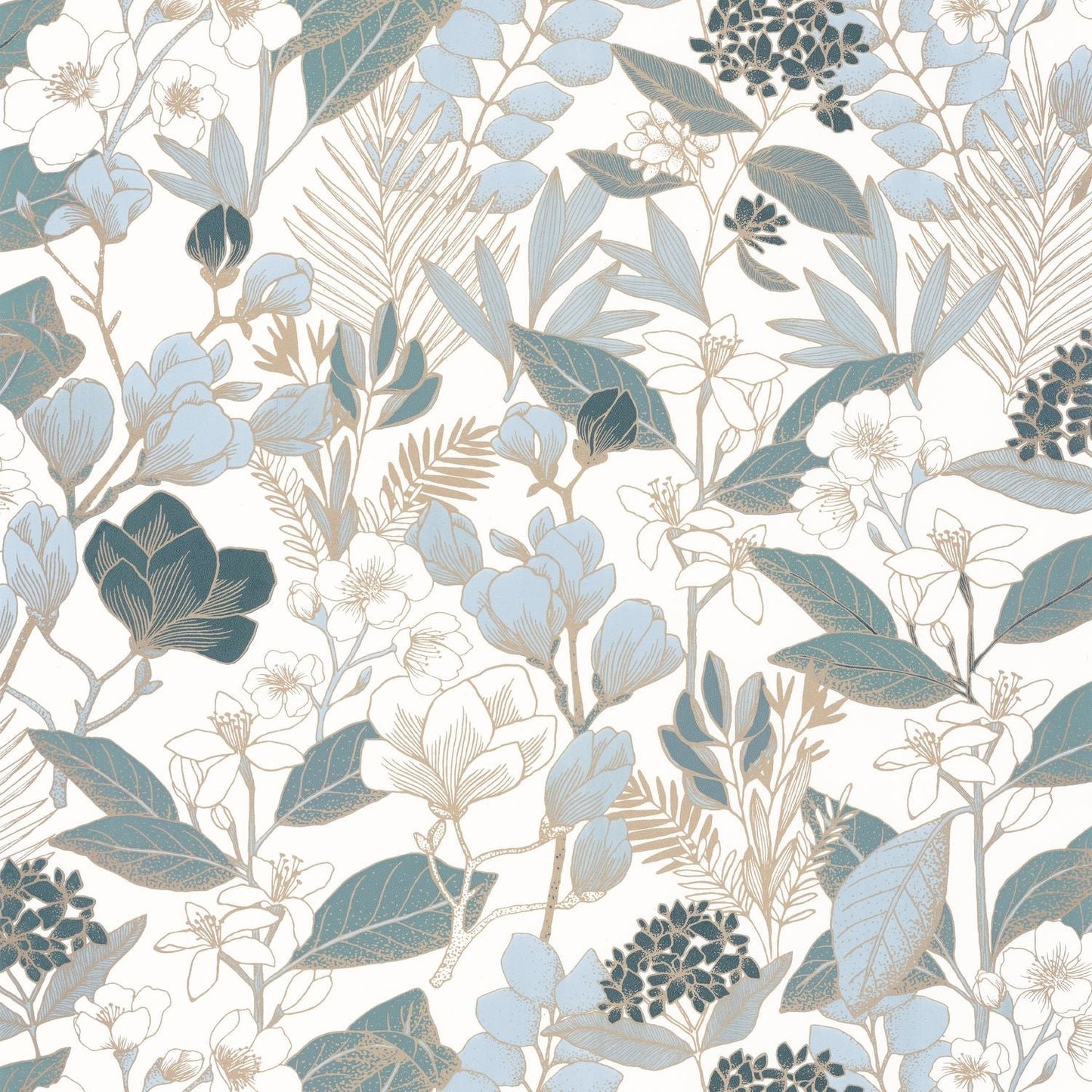 Lovely Field Wallpaper - Tzal Blue - Caselio - 102656260 - Premier Wallcovering