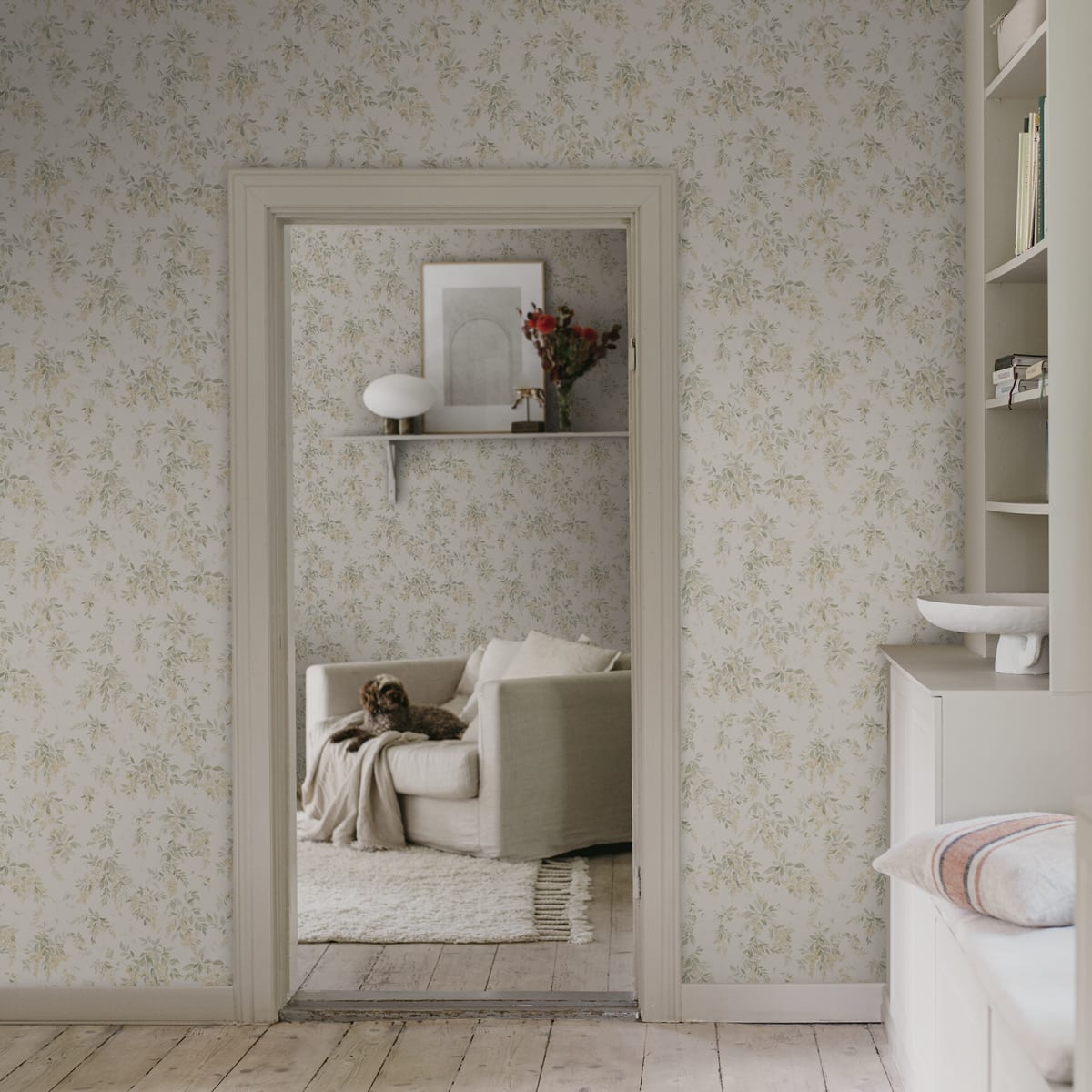 Lovisa Wallpaper - Spring Green - Sandberg - S10505 - Premier Wallcovering