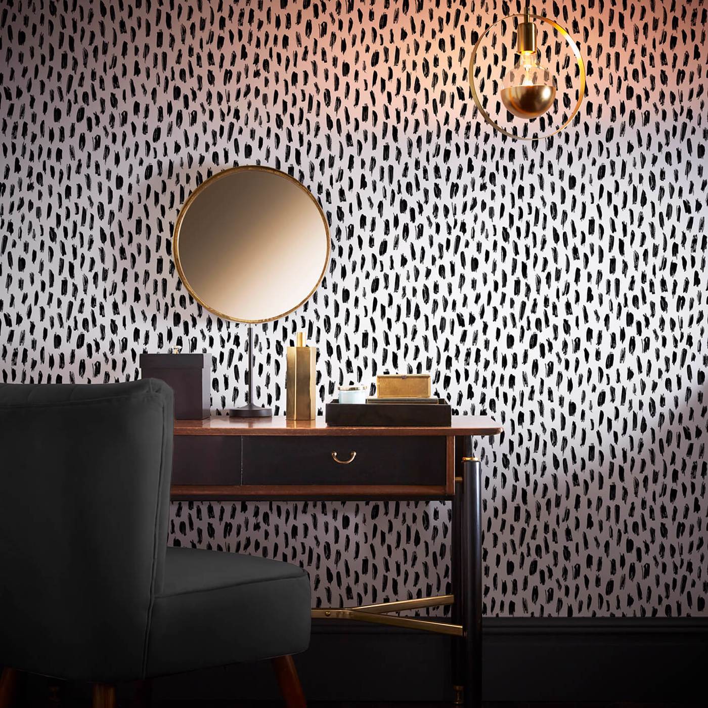 Loxley Wallpaper - Ivory/Noir - Clarke & Clarke - W0226/02 - Premier Wallcovering